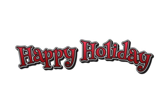 Christmas Stiker Lettering Typography