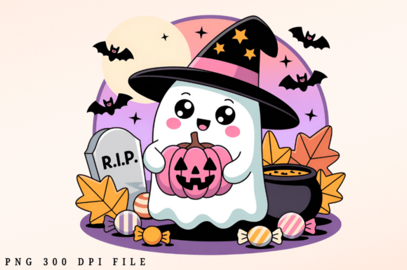 Cute Halloween Boo PNG Clipart Design