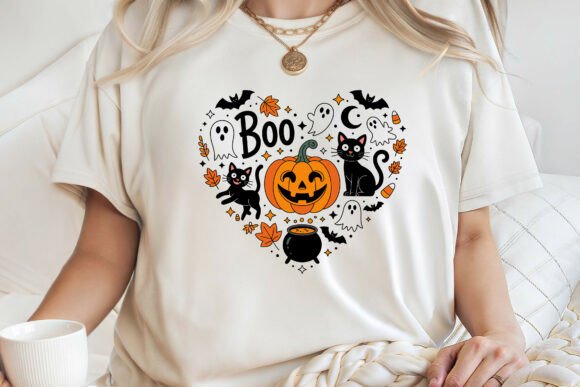 Cute Halloween Love Shirt SVG PNG Graphics