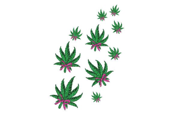 Glitter Coquette Bow Cannabis Weed Graphics & Crafts