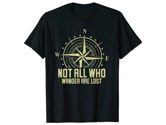 Not All Who Outdoor T-Shirt Svg: Graphics for T-Shirt Designs