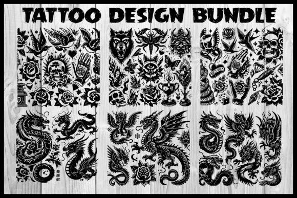 TattooT-Shirts, Stickers Design Bundle