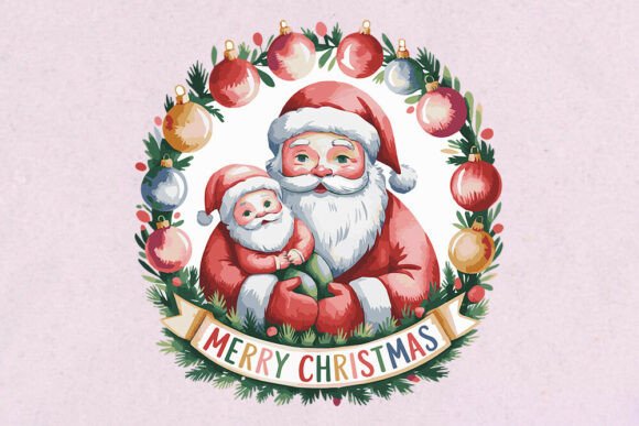 Vintage Merry Christmas 2025 Round Badge Graphics and Crafts