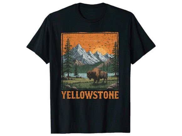 Yellow Stone Outdoor T-Shirt Svg Graphics